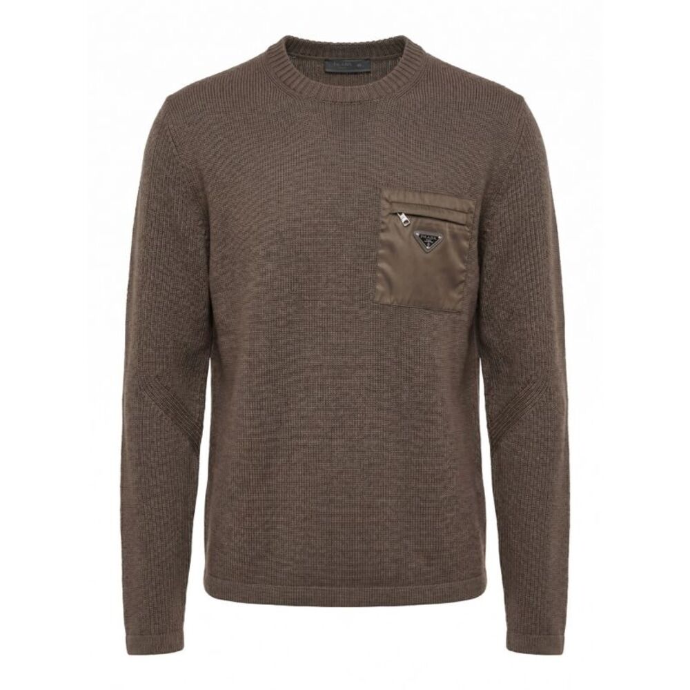 Prada Men Sweater With Re-Nylon Detail